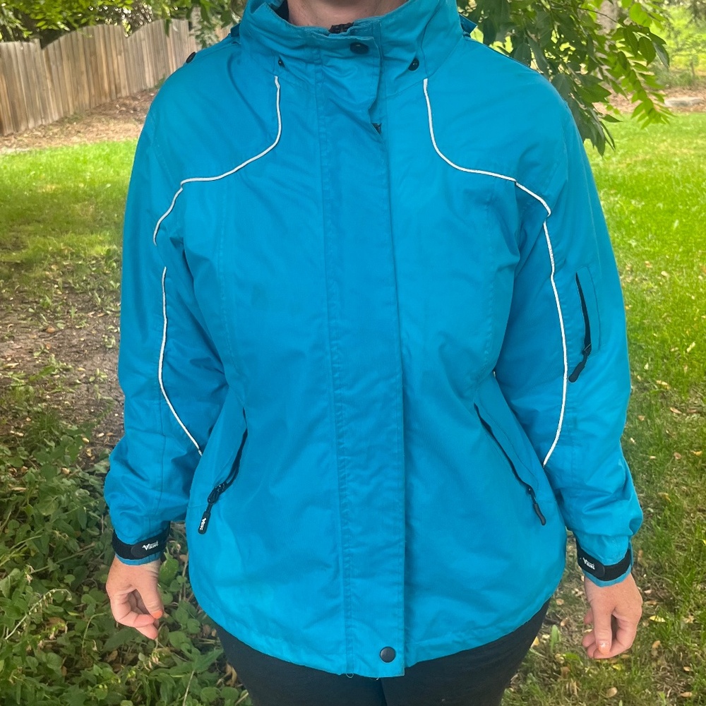 Viking Creekside Rain Jacket w Detachable Hood Blue